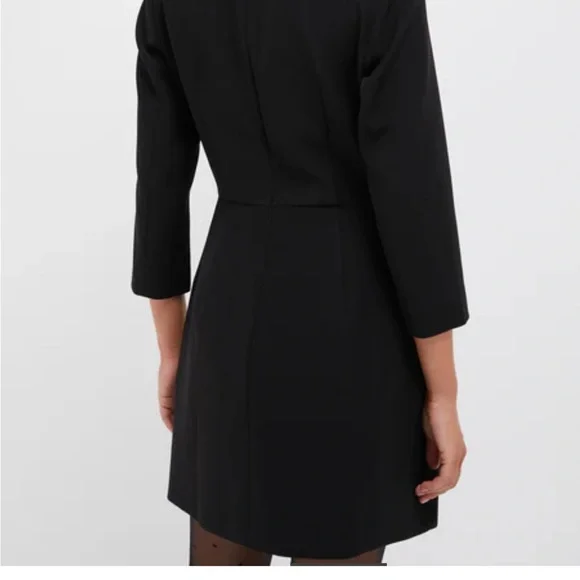 Tuckernuck Black Three-Quarter Sleeve Structured Mini Dress, NWOT - Picture 4 of 14